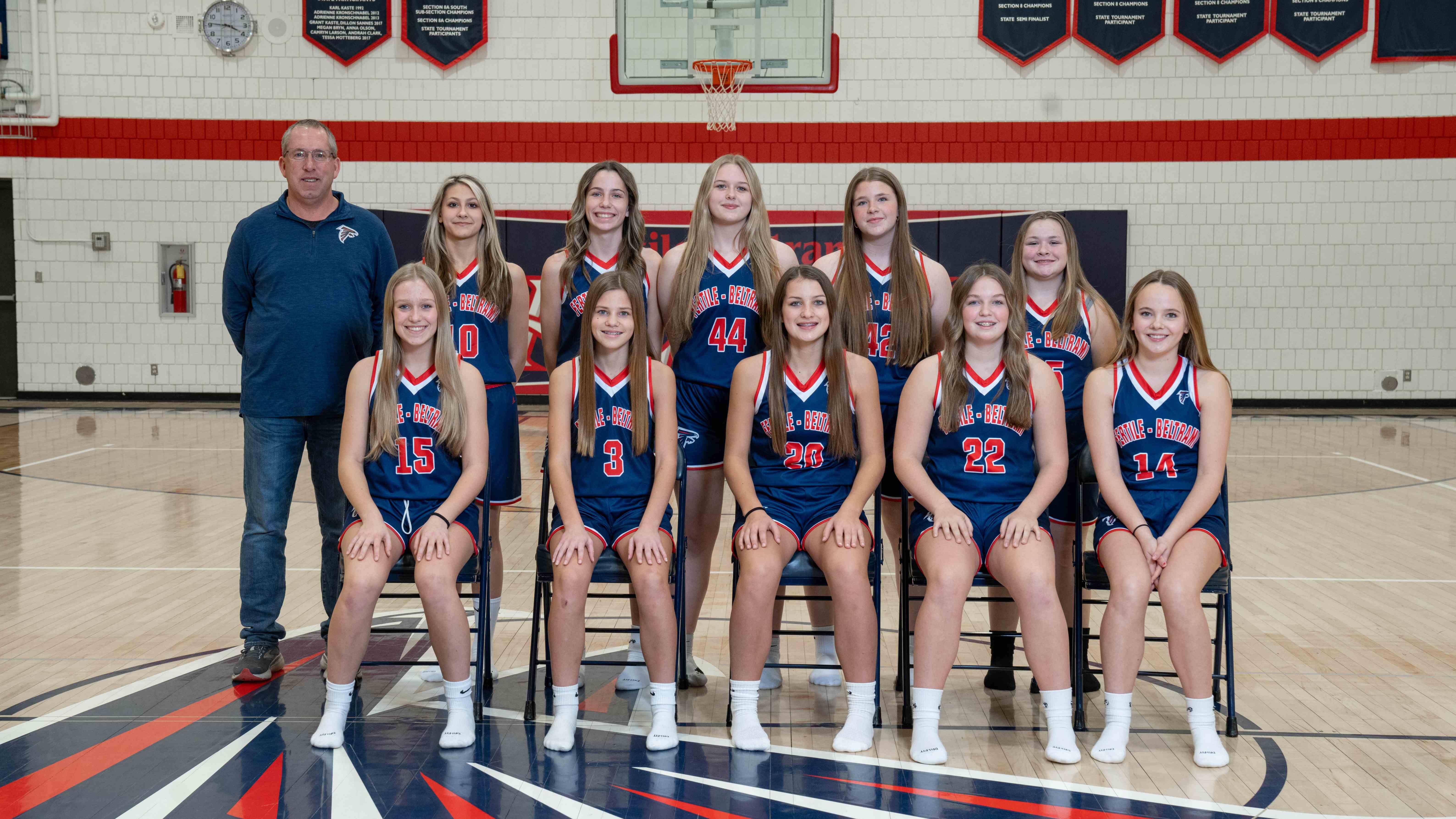 8th Grade girls basketball team